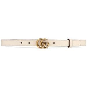 White Leather Gucci Belt